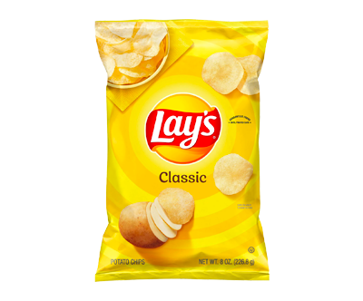 Delicious Lay's Potato Chips, Classic, 8 oz Bag